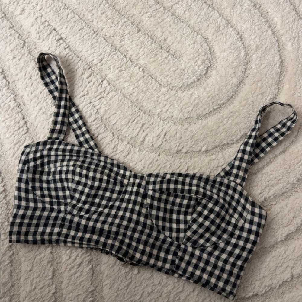 Reformation gingham crop top